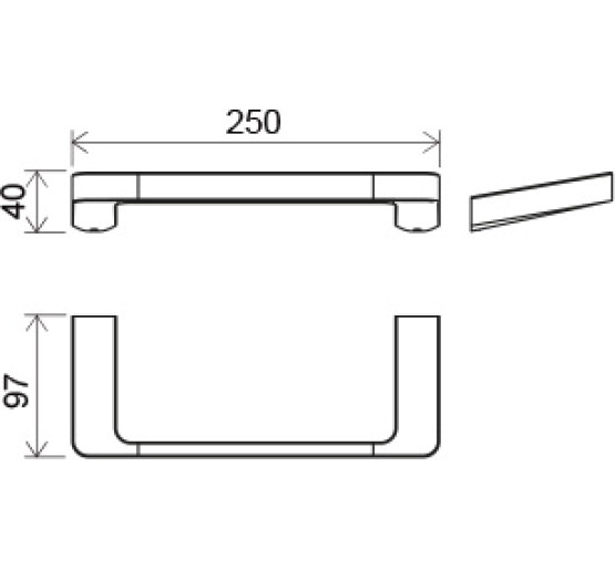 Тримач для рушників 25 см  Ravak 10° (X07P324)