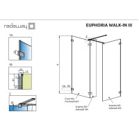 боковая стенка для душевой кабины Radaway Euphoria Walk-in W2 III 100 (383122-01-01)