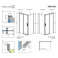 Душевая кабина Radaway Idea KDJ дверь 110 R (387041-01-01R)