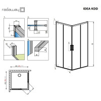 Ліва частина кабіни Radaway Idea KDD 110 L (387063-01-01L)