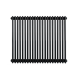 Горизонтальный дизайнерский радиатор отопления ARTTIDESIGN Bari G 22/500/1010 черный матовий