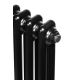 Горизонтальный дизайнерский радиатор отопления ARTTIDESIGN Bari G 22/500/1010 черный матовий