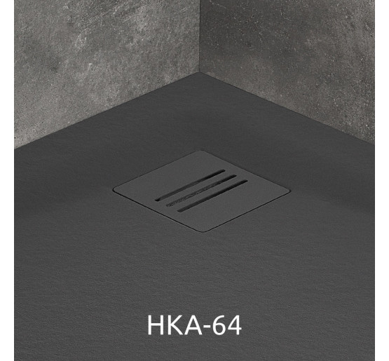 Душовий піддон з конгломерату мармурового Radaway Kyntos C anthracite 80x80 (HKC8080-64)