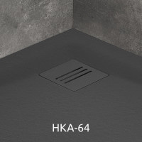 Душевой поддон из мраморного конгломерата Radaway Kyntos F anthracite 100x80 (HKF10080-64)