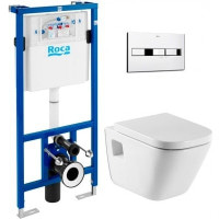 Комплект підвісний унітаз Roca Gap (A34H478000) + інсталяція Roca Duplo (A890090020)
