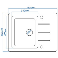 Кухонная мойка Romzha Patrat 62 Seda (602)