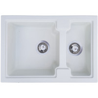 Кухонна мийка Romzha Patrat 62D Biela (102)
