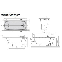 Ванна кварилова Villeroy & Boch MY ART 170X75 з ніжками (UBQ170MYA2V-01)
