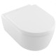 Унітаз підвісний Villeroy & Boch AVENTO Direct Flush Ceramic Plus з кришкою soft-close (5656HRR1)