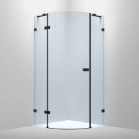 Душевая кабина Volle De la Noche 90x90 с прозрачным стеклом левая (10-40-192Lblack)