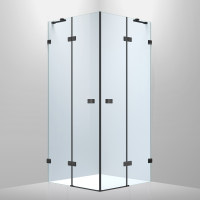 Душевая кабина Volle De la Noche 90x90 с прозрачным стеклом левая (10-40-194black)