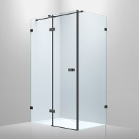Душевая кабина Volle De la Noche 120x90 с прозрачным стеклом левая (10-40-195L-black)