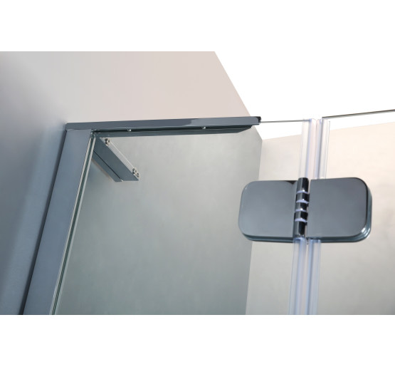 Комплект душова кабіна + піддон  Volle BENITA 90x90 з прозорим склом ліва (10-22-905 L)