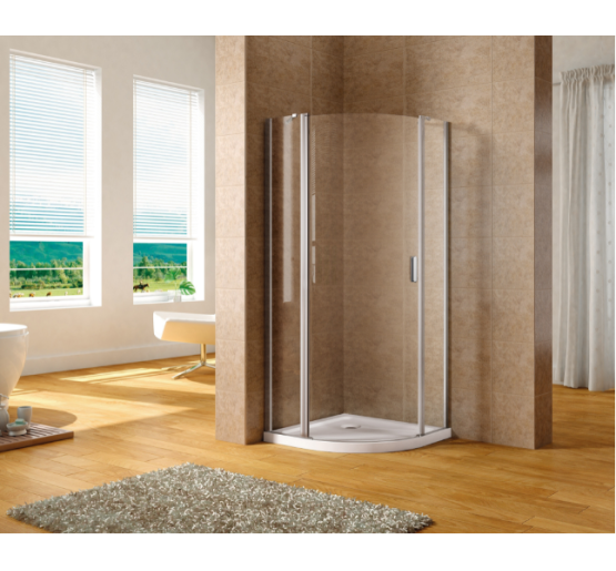 Комплект душова кабіна + піддон  Volle ORLANDO 90x90 з прозорим склом (10-22-504) 