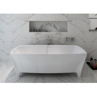 Ванна окремостояча литий камінь Volle 1700x800x540 з переливом і донним клапаном (12-22-178)