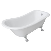 Ванна акриловая отдельностоящая на львиных лапах (серебро) Volle 176x73x73/58 (12-22-706)