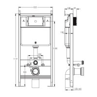 Комплект Volle ORLANDO Rimless унитаз подвесной с сиденьем Slow-closing+ инсталляции VOLLE MASTER EVO 3в1