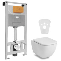 Комплект Volle ORLANDO Rimless унітаз підвісний з сидіння Slow-closing+ інсталяції  VOLLE MASTER NEO 3в1