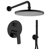 Душова система прихованого монтажу Volle CANTE чорна матова (SET20220120) 