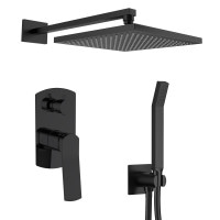 Душова система прихованого монтажу Volle SOLO чорна матова (SET20220118) 