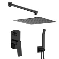 Душова система прихованого монтажу Volle SOLO чорна матова (SET20220113) 