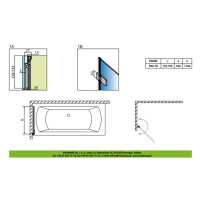 Штора для ванни Radaway Arta PNJ 70 R прозоре (210101-01R)