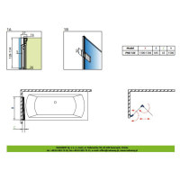 Штора для ванни Radaway Arta PND 130 R прозоре (210213-01R)