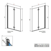 Штора для ванни Radaway Fuenta New PND 100 R прозоре (208210-01R)