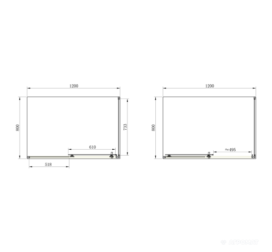 Душевая кабина PRIMERA Frame SHRC55126 120х80 см, стекло прозрачное