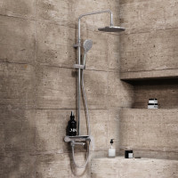 Душова система з ванно-душовим змішувачем-полицею Damixa 977730000 Jupiter