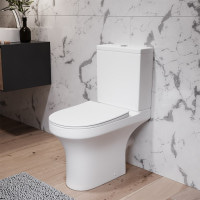 Унітаз-компакт безобідковий FlashClean, з сидінням мікроліфт AM.PM C45A8800SC Tender