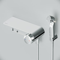 Змішувач TouchReel, що монтується в стіну з гігієнічним душем та полицею AM.PM F0H85A800 X-Joy