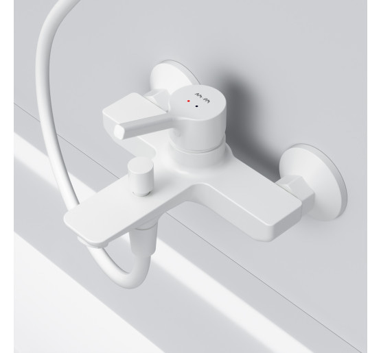 Змішувач для ванни та душу, білий AM.PM F85B10033 X-Joy S