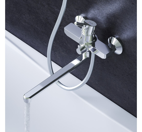 Смеситель для ванны и душа c длинным изливом AM.PM F85B90000 X-Joy S