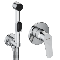 Смеситель, монтируемый в стену с гигиеническим душем и держателем Damixa 777510000 Origin Bit