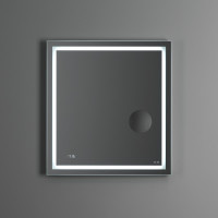 Универсальное зеркало с контурной Led-подсветкой, часами и косметическим зеркалом, 65 см AM.PM M91AMOX0653WG38 GEM