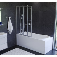 Душова шторка для ванни 100х140 см, поворотно-складна AM.PM WU80BS-100-140CT Like