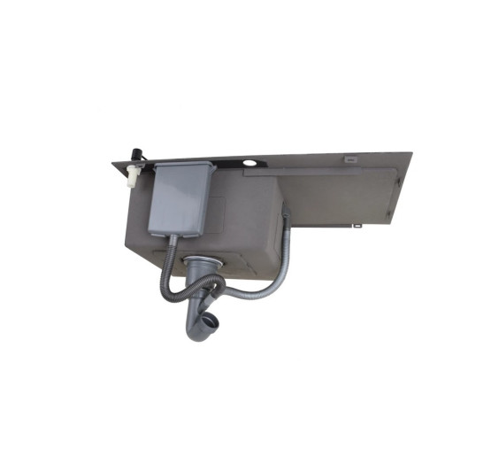 Черная раковина на кухню с правым крылом Nett NB-6045(R)