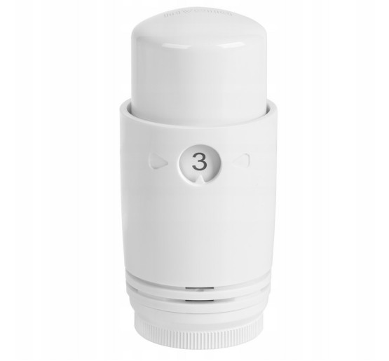 Дизайн крани радіаторні Invena, кутовий термостатичний комплект, білий