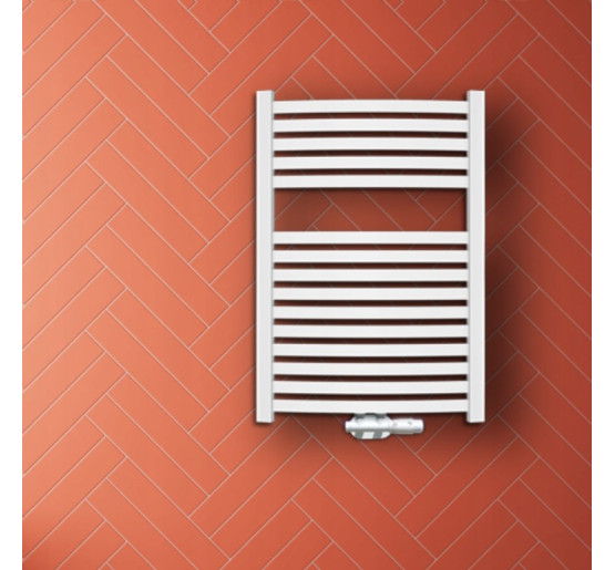 Дизайн крани радіаторні Invena, кутовий термостатичний комплект, білий