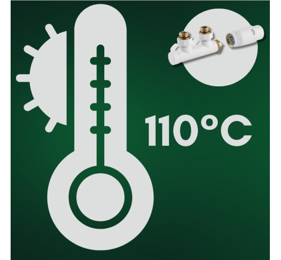 Дизайн крани радіаторні Invena, кутовий термостатичний комплект, білий