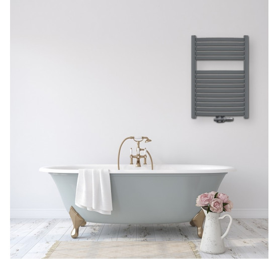 Дизайн крани радіаторні Invena, кутовий термостатичний комплект, сірий