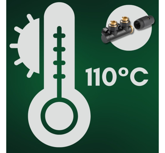 Дизайн крани радіаторні Invena, термостатичний комплект, чорний
