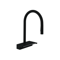 Змішувач Hansgrohe Aquno Select M81 170 3jet кухонний з витяжним виливом Sbox (73831670) Black Matt