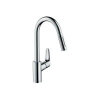 Смеситель Hansgrohe Focus 240 2jet для кухни с выдвижным изливом Sbox (73880000)