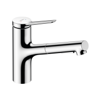Смеситель Hansgrohe Zesis M33 150 2jet кухонный с вытяжным изливом, ECO (74810000) Chrome