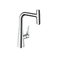 Змішувач Hansgrohe Metris Select 240 2jet кухонний з витяжним виливом Sbox (73817000)