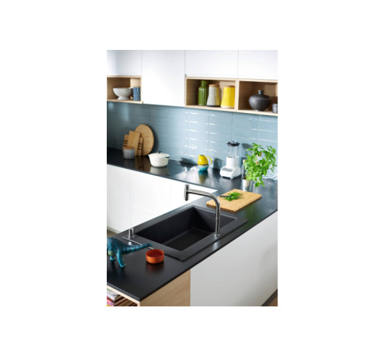 Змішувач Hansgrohe Metris Select 200 кухонний з витяжним виливом на 2 отвори Sbox (73804800) Stainless