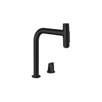 Змішувач Hansgrohe Metris Select 200 кухонний з витяжним виливом 2Jet на 2 отвори Sbox Matt Black (73818670)