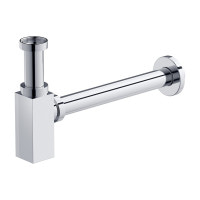 Сифон для умивальника прямокутний, хром Cersanit